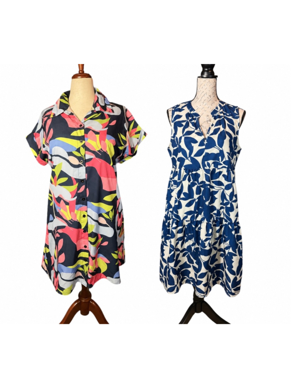 Women's Shein Bundle Shirt Dress and Sheath Dress Size Large